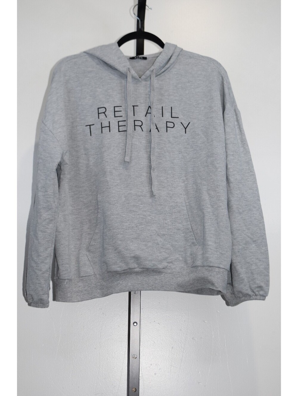 Avon Retail Therapy Graphic Hoodie Gray Lightweight Drawstring Hoodie L 12-14